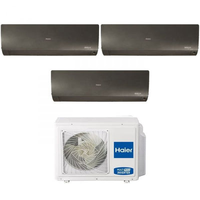 Climatizzatore Trial Split Haier Flexis Plus Black Wifi 9000+9000+12000 Btu inverter R32 3U70S2SR5FA A+++