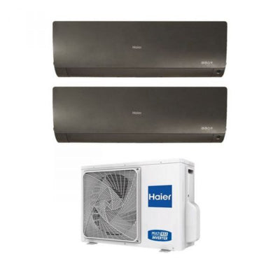 Climatizzatore Dual Split Haier Flexis Plus Black Wifi 9000+9000 Btu inverter R32 2U40S2SM1FA A+++