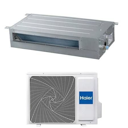 Haier Climatizzatore Monosplit Canalizzato MP 150 PA 12000 Btu AD35S2SM3FA(H) R32 A++ Wi-Fi Opt. Media Pressione